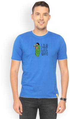 

Campus Sutra Solid Men Round Neck Blue T-Shirt, Royal blue