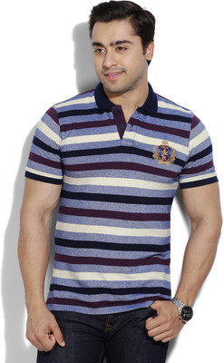 

Proline Striped Men's Polo Neck Blue T-Shirt, Mb/dn/pr