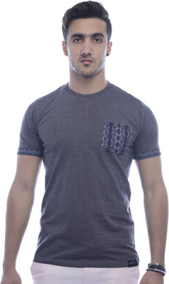 

Urban Flux Solid Men' Round Neck Grey T-Shirt