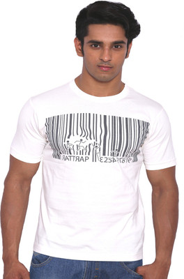 

Rat Trap Printed Men' Round Neck White T-Shirt, S white