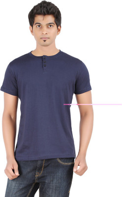 

Ap'pulse Solid Men' Henley Dark Blue T-Shirt, Navy