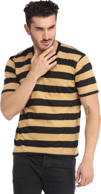

Leana Solid Men's V-neck Yellow, Black T-Shirt, Black;yellow