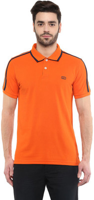 

Ajile by Pantaloons Solid Men's Polo Neck Orange T-Shirt, Bright orange