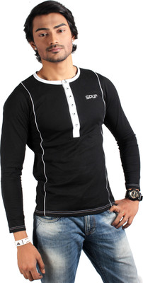 

Spur Solid Men's Round Neck Black T-Shirt