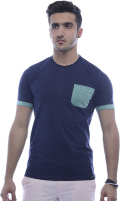 

Urban Flux Solid Men's Round Neck Blue, Green T-Shirt