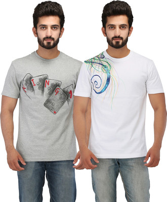 

Rang Rage Printed Men's Round Neck Multicolor T-Shirt(Pack of 2