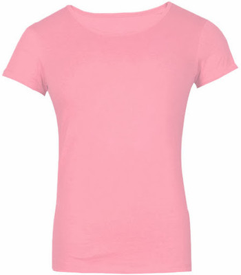 

SayItLoud Solid Women's Round Neck Pink T-Shirt