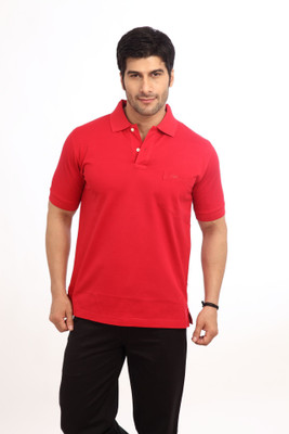 

ColorPlus Solid Men's Polo Neck Red T-Shirt