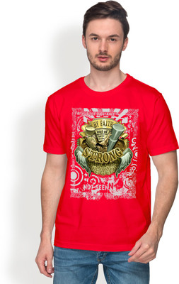 

Nikolas Graphic Print Men's Round Neck Red T-Shirt