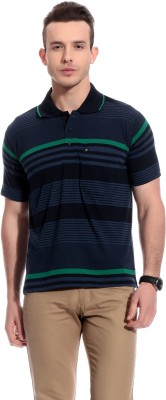 

TAB91 Striped Men's Polo Neck Multicolor T-Shirt