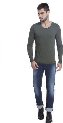 

Jack & Jones Solid Men's V-neck Green T-Shirt, Duffel bag