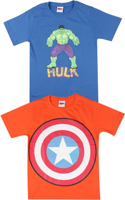 

Marvel Boys Printed T Shirt, Orange/r.blue