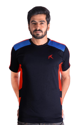 

Repugn Solid Men's Round Neck Black T-Shirt, Navy
