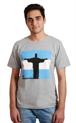 

Rigo Printed Men's Round Neck Grey T-Shirt