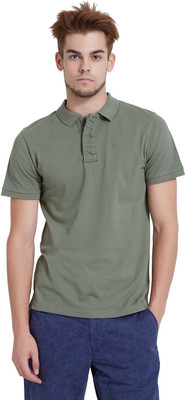 

Breakbounce Solid Men's Polo Neck Green T-Shirt, Leaf green