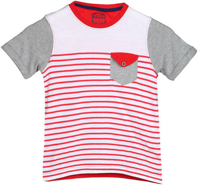 

Chalk by Pantaloons Boys Striped T Shirt(Red, Pack of 1