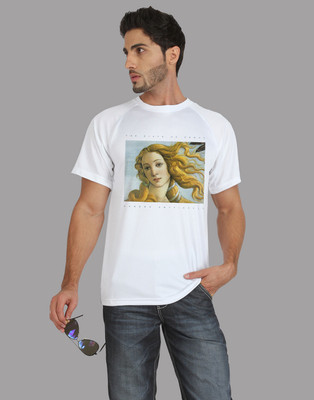 

Trionic Printed Men's Round Neck White T-Shirt, Snow white
