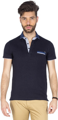 

Mufti Solid Men's Polo Neck Blue T-Shirt, Navy