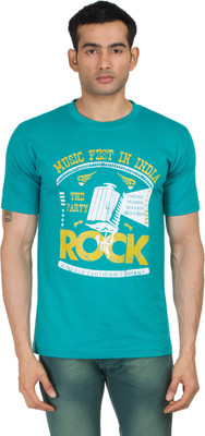 

Winfield Printed Men's Round Neck Blue T-Shirt