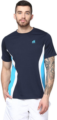 

Aurro Self Design Men's Round Neck Blue T-Shirt, Turquoise