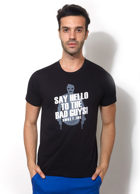 

Smugglerz Inc. Graphic Print Men' Round Neck Black T-Shirt