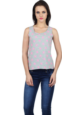 Imagica Printed Women's Round Neck Grey T-Shirt available at flipkart for Rs.280