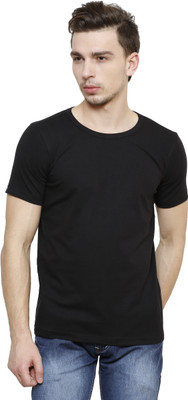 

Casual Tees Solid Men's Round Neck Black T-Shirt