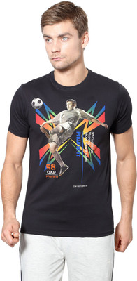 

Ajile by Pantaloons Graphic Print Men's Round Neck Grey T-Shirt, Dark grey