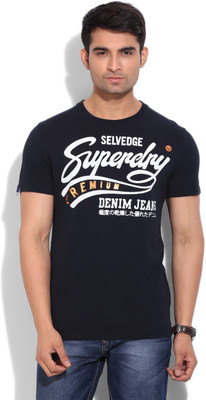 

Superdry Printed Men's Round Neck Blue T-Shirt, 98t