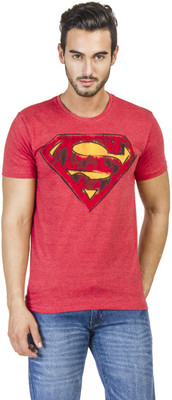 

Superman Printed Men's Round Neck Red T-Shirt, Poinsettia red mela