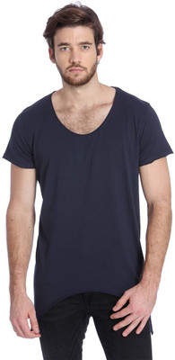 

Jack & Jones Solid Men's Round Neck Dark Blue T-Shirt, Navy blazer