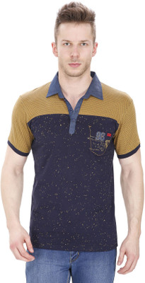 

Sparky Printed Men's Polo Neck Multicolor T-Shirt
