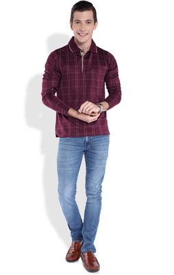 

Raymond Solid Men's Polo Neck Maroon T-Shirt