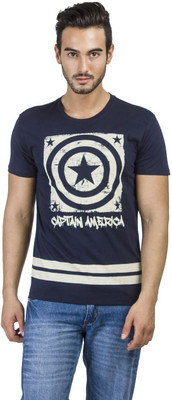 

Avengers Printed Men's Round Neck Blue T-Shirt, Navy