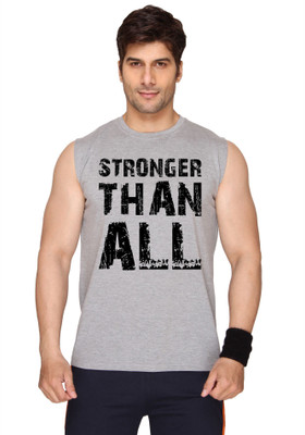 

SayItLoud Printed Men's Round Neck Grey T-Shirt