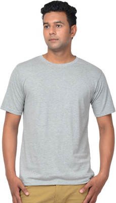 

Tshirt.in Solid Men' Round Neck Grey T-Shirt