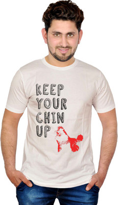 

INKIT Graphic Print Men's Round Neck White T-Shirt