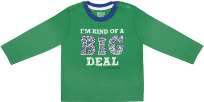 

Wow Mom Boys Printed Cotton T Shirt(Green, Pack of 1, Fern green