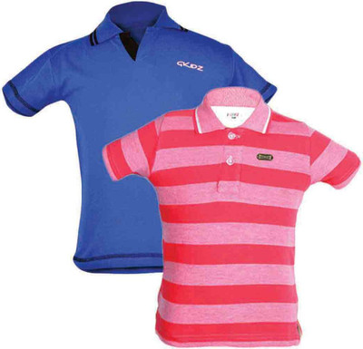 

Gkidz Boys Solid T Shirt(Multicolor, Pack of 2, Royal