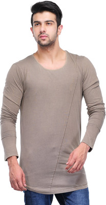 

Butterfly Wears Solid Men's Round Neck Brown T-Shirt