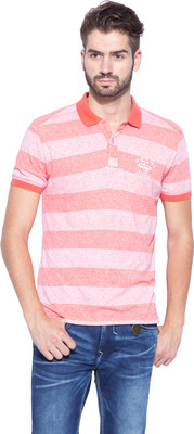 

Mufti Striped Men's Polo Neck Red, Grey T-Shirt, Tomato