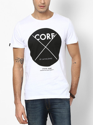 

Jack & Jones Graphic Print Men's Round Neck White T-Shirt
