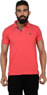

Got It Solid Men's Polo Neck Red T-Shirt