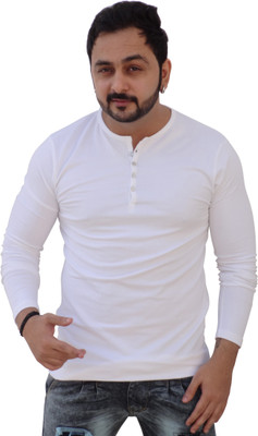 

Black Collection Solid Men's V-neck White T-Shirt