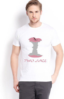 

Trendster Printed Men' Round Neck White T-Shirt