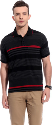 

TAB91 Striped Men's Polo Neck Multicolor T-Shirt