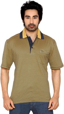 

Thinc Striped Men' Polo Neck Yellow, Dark Blue T-Shirt