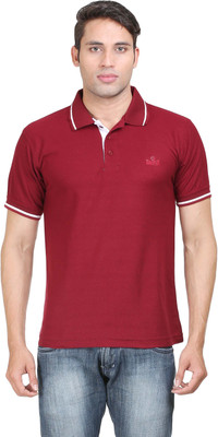 

Sniper Solid Men's Polo Neck Maroon T-Shirt
