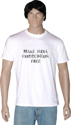 

Tshirt.in Graphic Print Men's Round Neck White T-Shirt, Pearl white