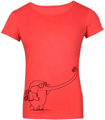 

SayItLoud Printed Women' Round Neck Orange T-Shirt